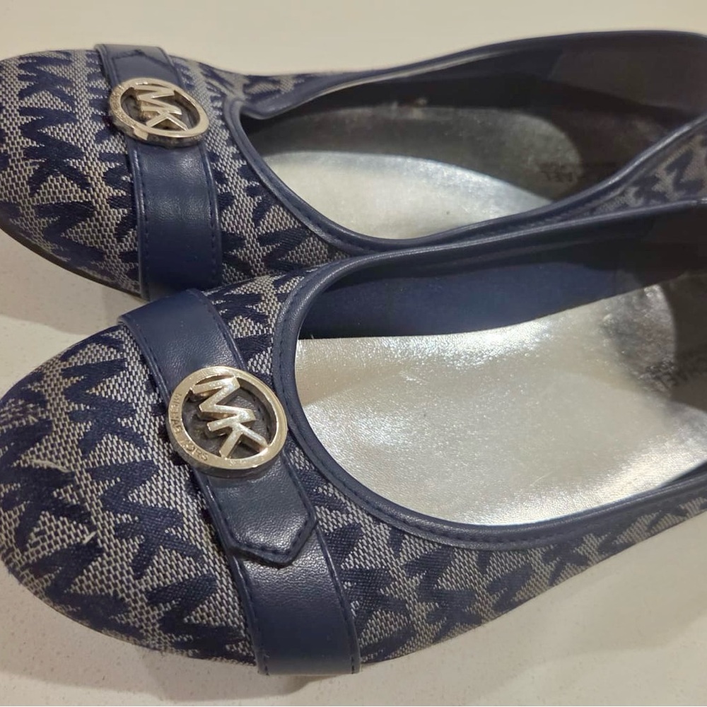 Michael Kors Blue and Gold Patterned Flats - Picture 5 of 5